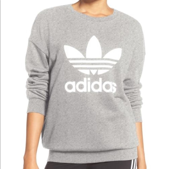 adidas Tops - Adidas grey and white sweatshirt